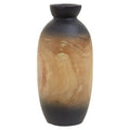 Orsina Arlo Small Wooden Ombre Vase – Hand-Finished Black and Natural