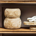 Orsina Arlo Natural Wooden Vase – Handcrafted Solid Wood Boho Decor