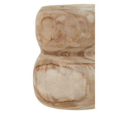 Orsina Arlo Natural Wooden Vase – Handcrafted Solid Wood Boho Decor