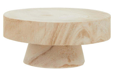 Orsina Arlo Small Wooden Riser – Round Natural Pedestal Display Stand