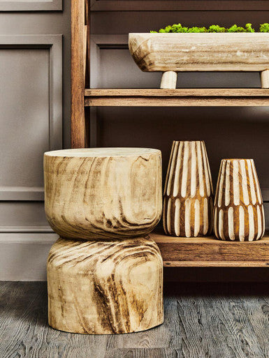Orsina Arlo Natural Oval Wooden Dough Bowl – Artisan Table Centerpiece