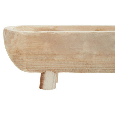 Orsina Arlo Natural Oval Wooden Dough Bowl – Artisan Table Centerpiece