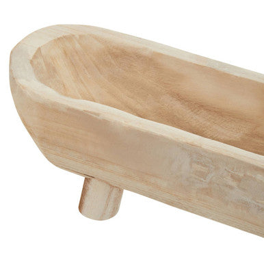 Orsina Arlo Natural Oval Wooden Dough Bowl – Artisan Table Centerpiece