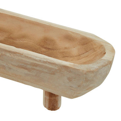 Orsina Arlo Natural Oval Wooden Dough Bowl – Artisan Table Centerpiece