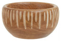 Orsina Arlo Small Handcrafted Wooden Round Bowl – Brown and Natural