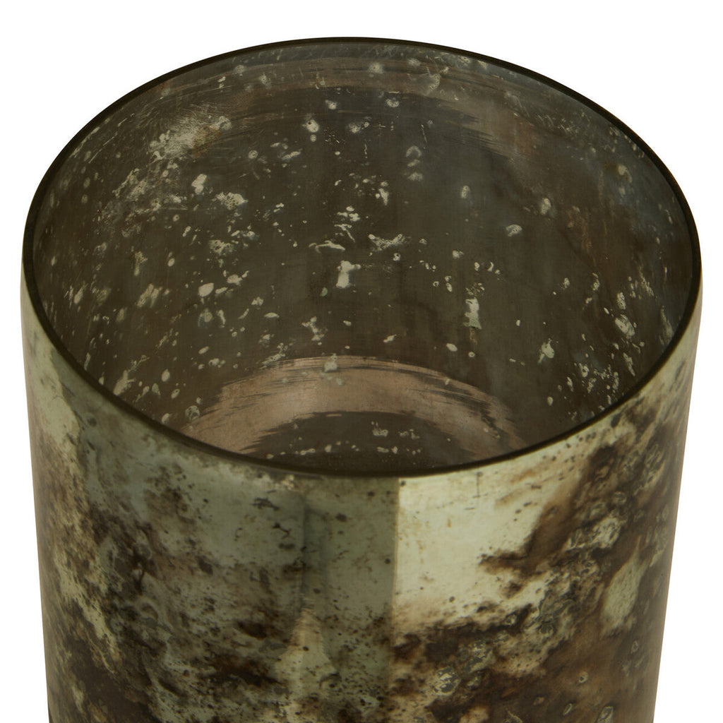 Orsina Gaia Medium Glass Vase – Metallic Antique Marbled Finish