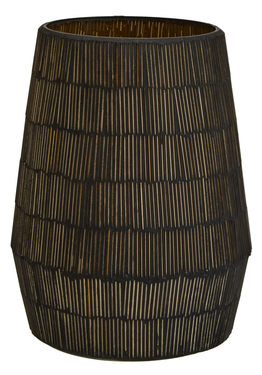 Orsina Gaia Large Mosaic Glass Candle Holder – Gold Antique Finish