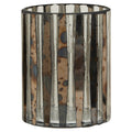 Orsina Gaia Glass Candle Holder – Smoked Antique Finish Mosaic