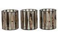 Orsina Gaia Smoked Antique Glass Tealight Holders – Set of 3