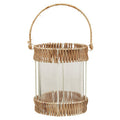 Orsina Kuta Small Rattan and White Wire Lantern with Rope Handle