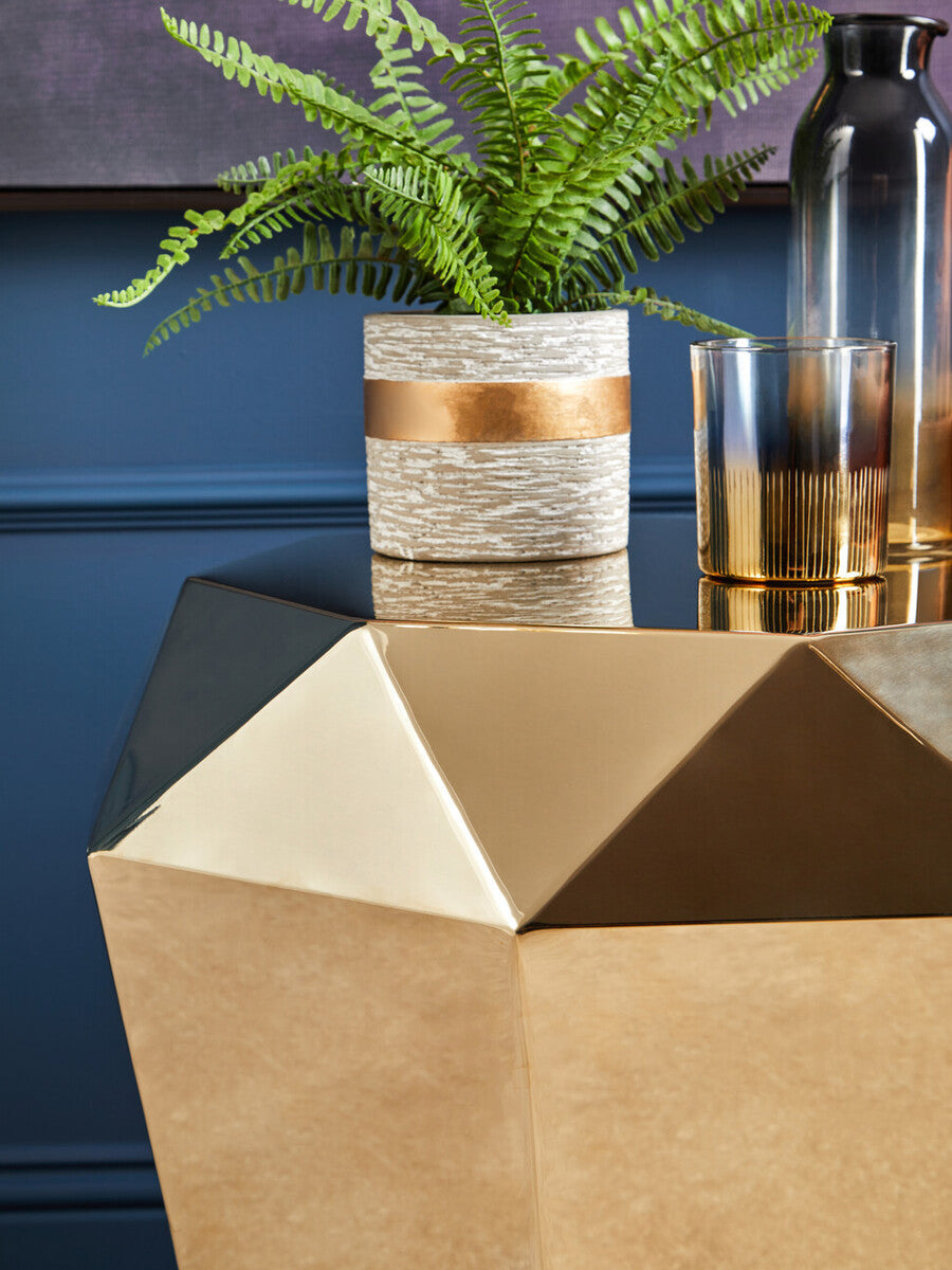 Orsina Glynn Black and Gold Cylindrical Vase – Modern Decorative Vase
