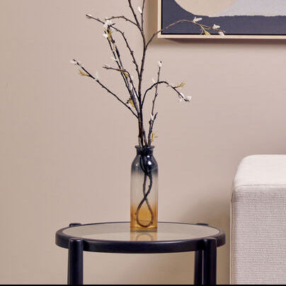 Orsina Glynn Black and Gold Cylindrical Vase – Modern Decorative Vase