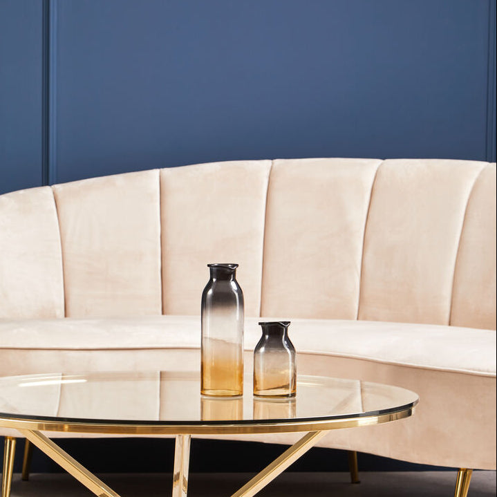 Orsina Glynn Small Vase – Modern Black and Gold Ombre Ceramic Decor