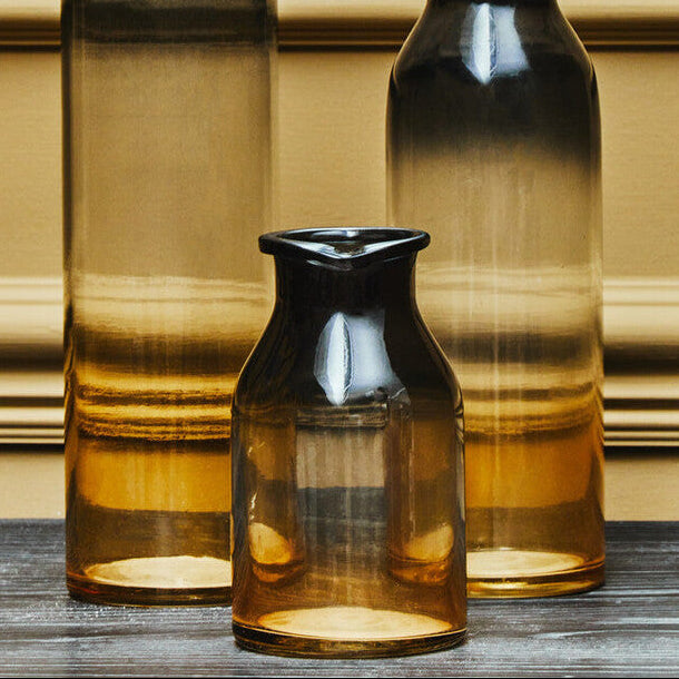 Orsina Glynn Small Vase – Modern Black and Gold Ombre Ceramic Decor