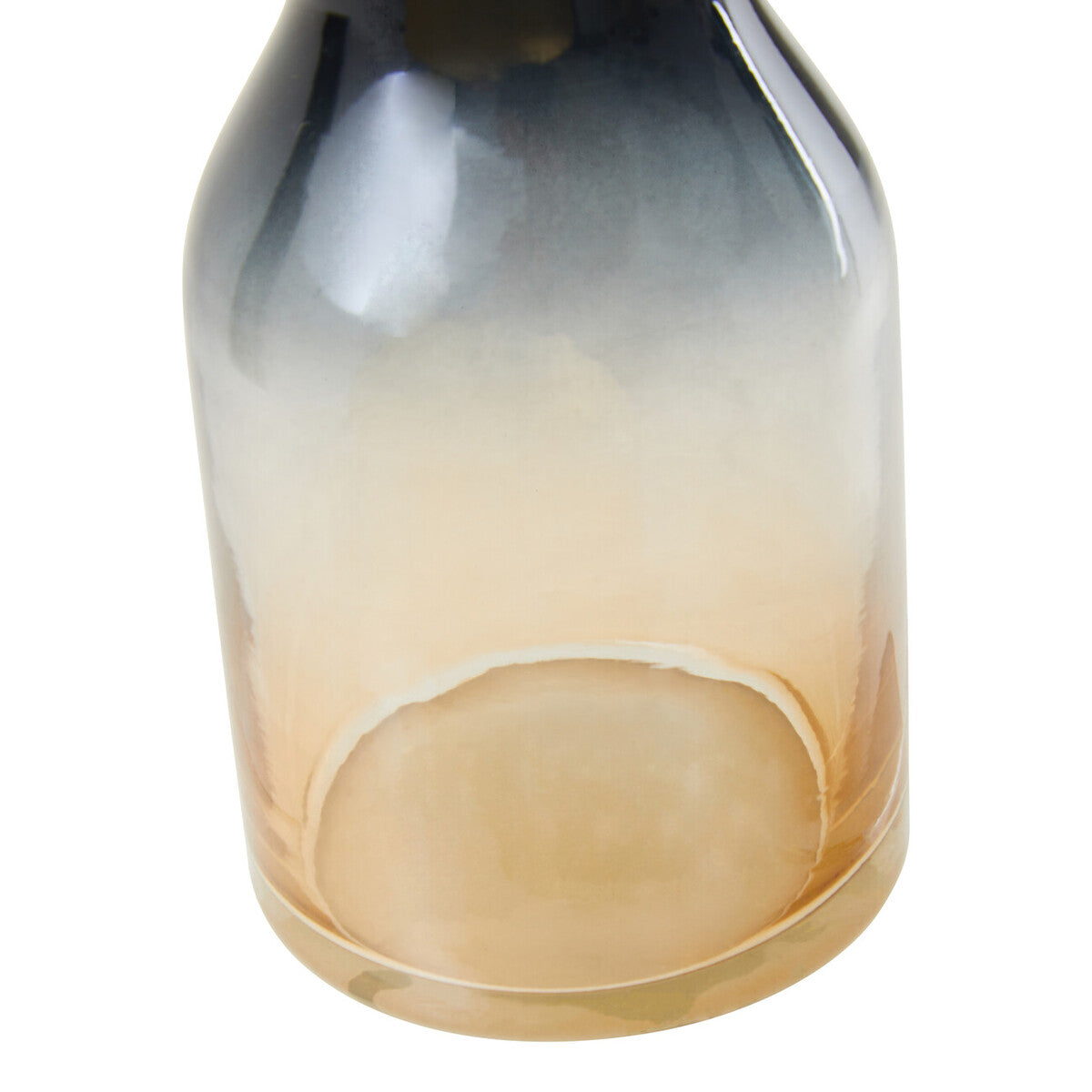 Orsina Glynn Small Vase – Modern Black and Gold Ombre Ceramic Decor