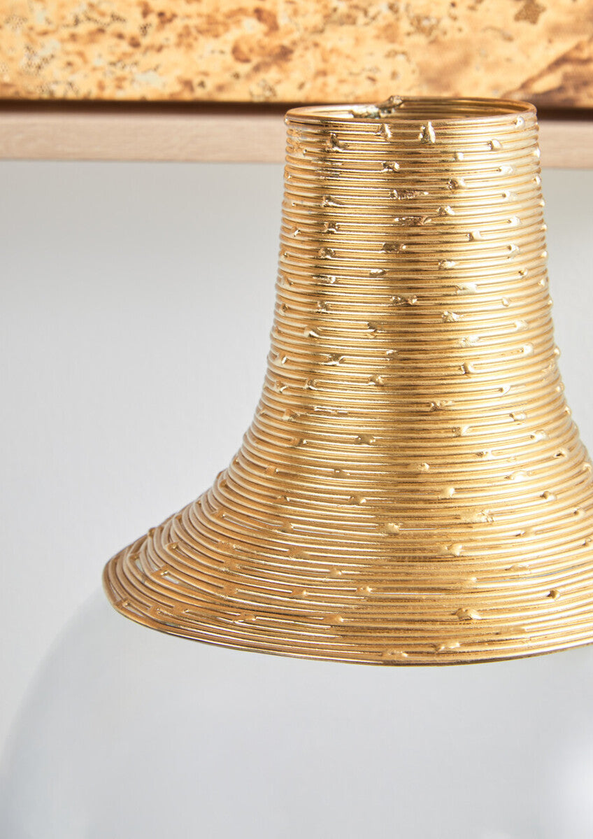 Orsina Glynn Small Glass Vase with Brushed Gold Neck – Modern Decor