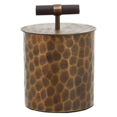 Orsina Akola Antique Gold Large Trinket Box – Hammered Metal Storage