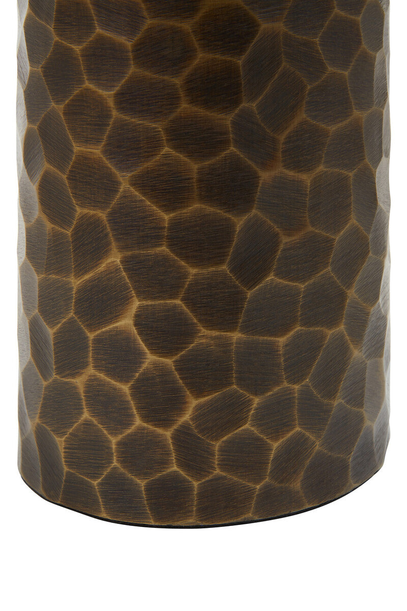 Orsina Akola Large Antique Gold Hammered Metal Vase – 24 Inch