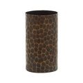 Orsina Akola Small Antique Gold Hammered Metal Vase for Home Decor
