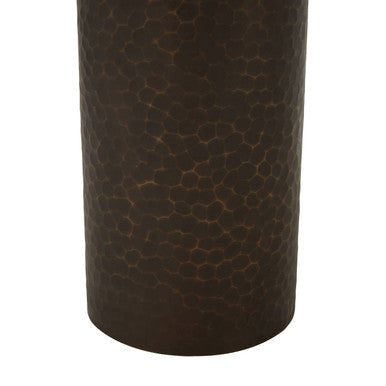 Orsina Akola Floor Standing Candle Holder - Antique Gold & Glass