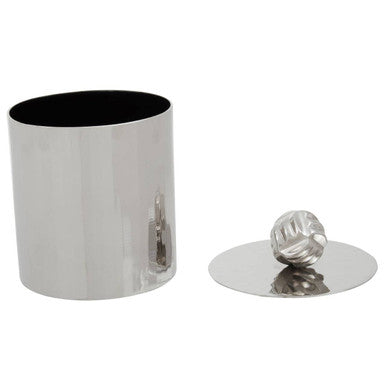 Orsina Amreli Large Silver Metal Trinket Box – Vertical Textured Storage