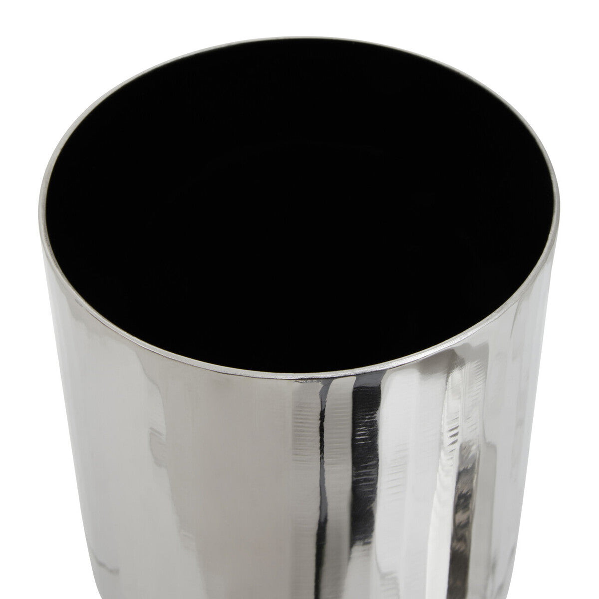 Orsina Amreli Large Silver Metal Trinket Box – Vertical Textured Storage