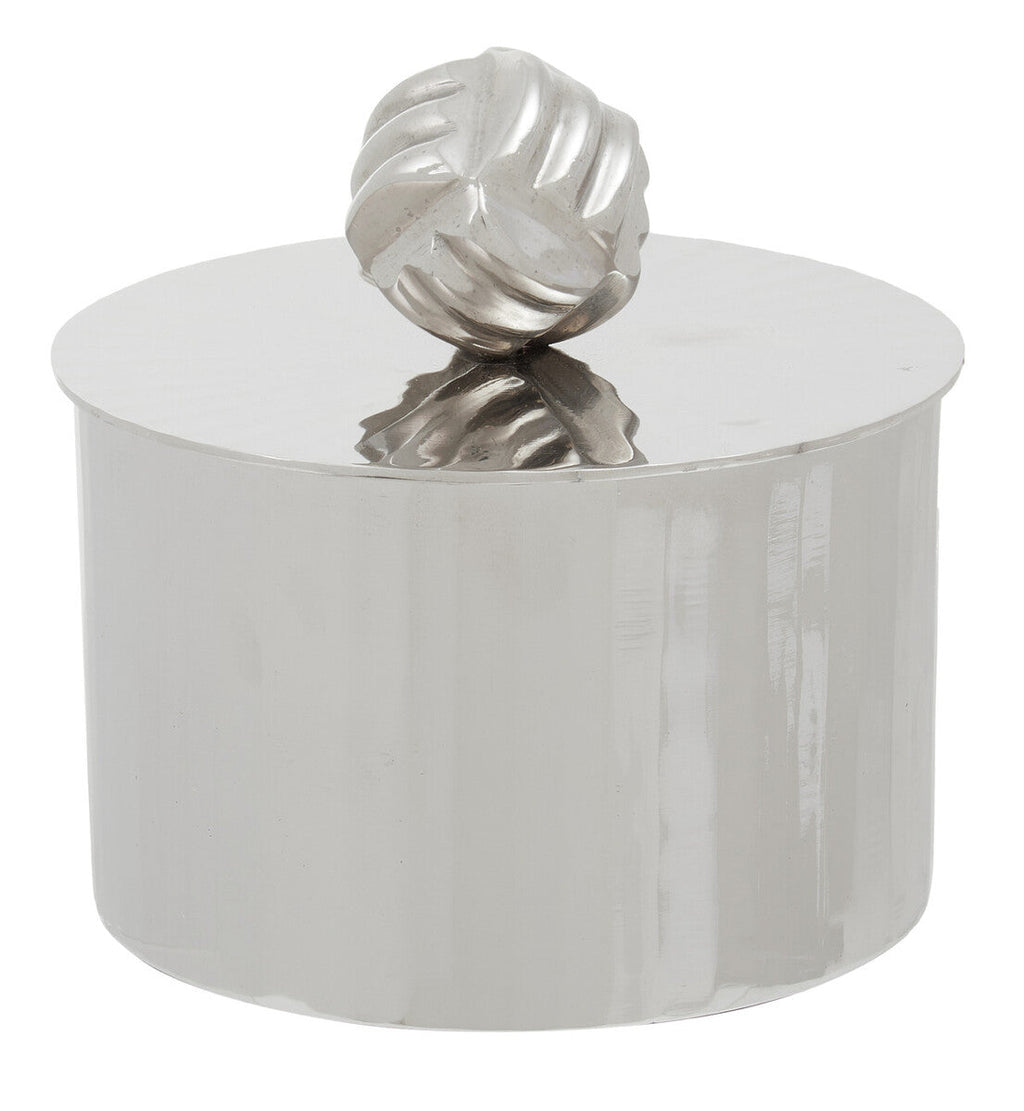 Orsina Amreli Silver Metal Trinket Box – Small Vertical Textured Case