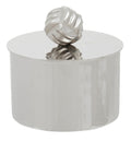 Orsina Amreli Silver Metal Trinket Box – Small Vertical Textured Case