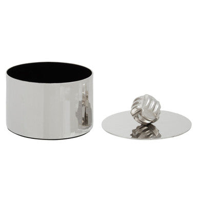 Orsina Amreli Silver Metal Trinket Box – Small Vertical Textured Case