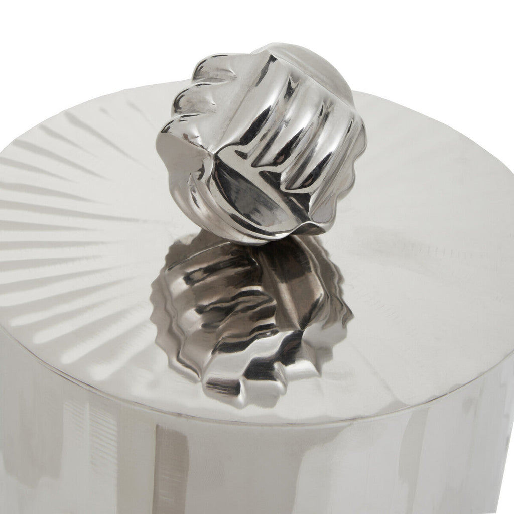 Orsina Amreli Silver Metal Trinket Box – Small Vertical Textured Case