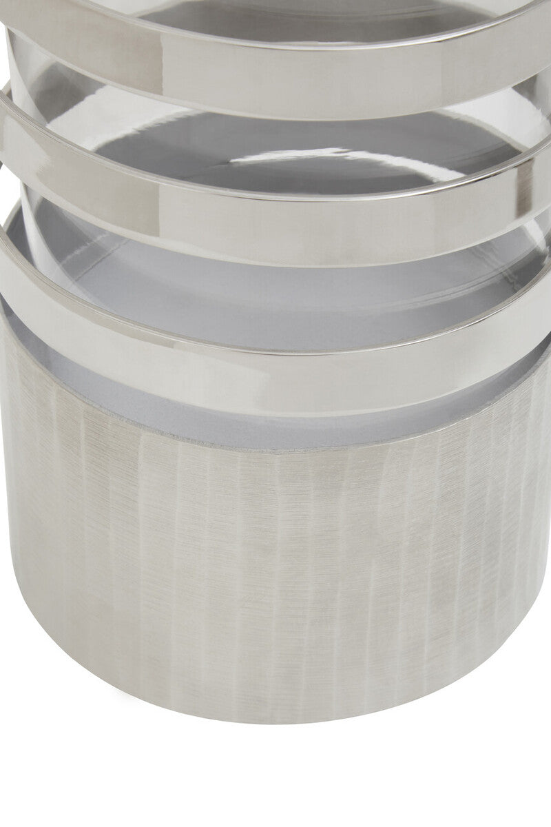 Orsina Amreli Large Silver Metal Hurricane Candle Holder – 55cm