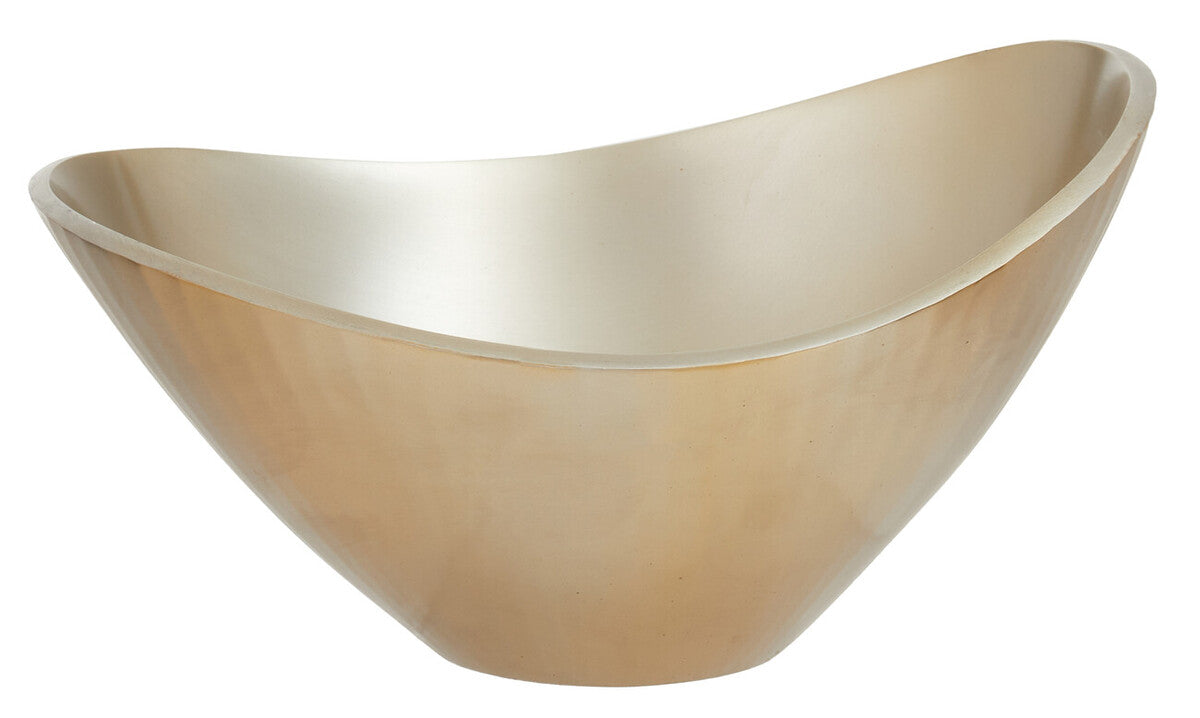 Orsina Amreli Gold Metal Decorative Bowl – Sculptural Modern Centerpiece
