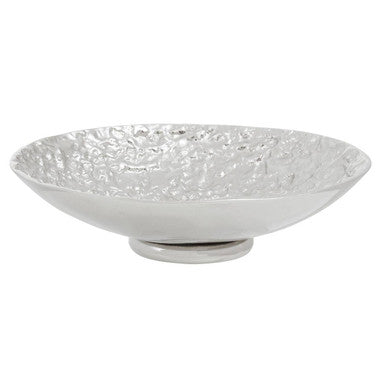 Orsina Akola Silver Hammered Decorative Bowl – Modern Metal Catchall