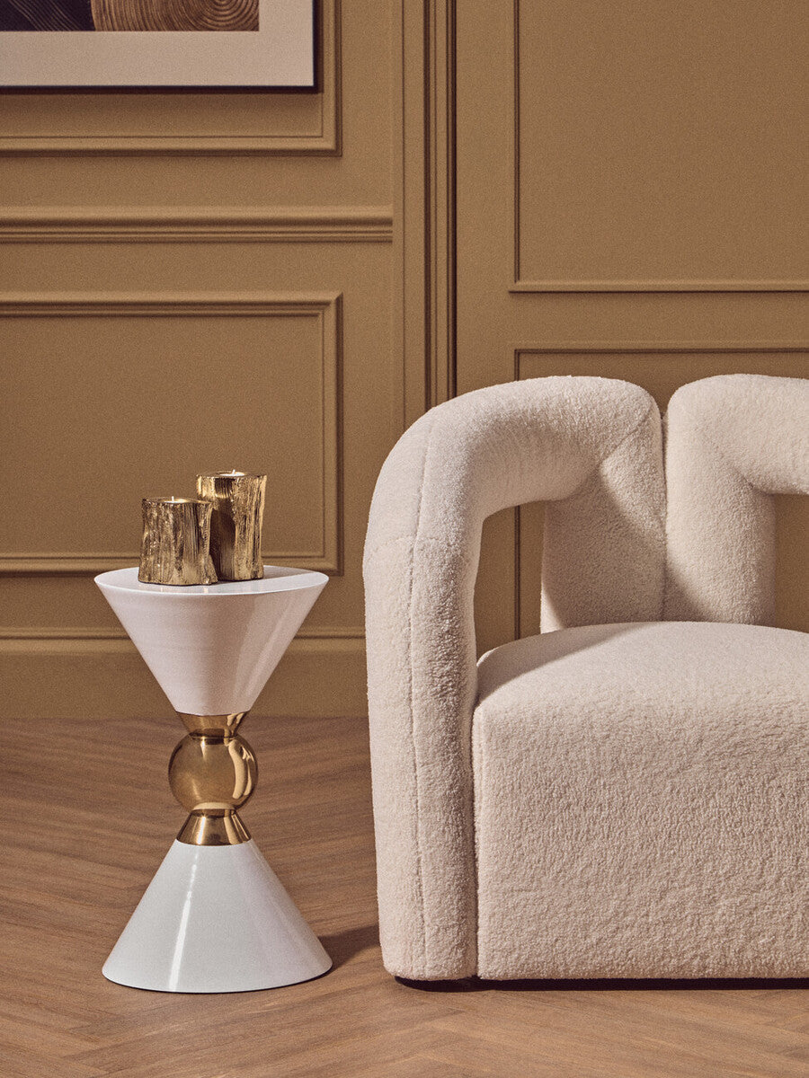 Orsina Akola Gold Tealight Holders – Set of 2 Trunk-Inspired Decor