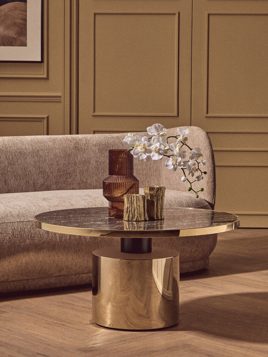 Orsina Akola Gold Tealight Holders – Set of 2 Trunk-Inspired Decor