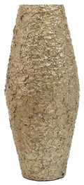 Orsina Akola Large Gold Textured Metal Vase | Modern Home Decor