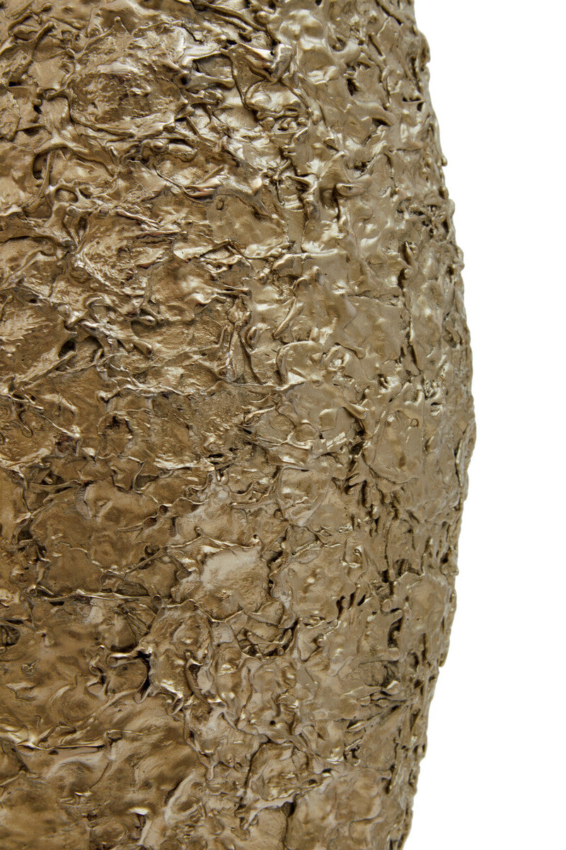 Orsina Akola Large Gold Textured Metal Vase | Modern Home Decor