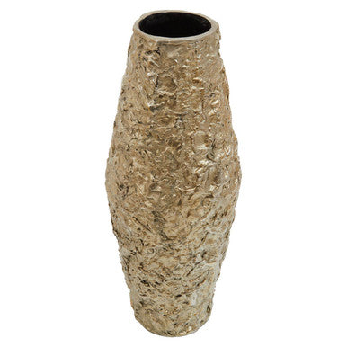 Orsina Akola Gold Textured Metal Vase – Small Modern Tabletop Decor