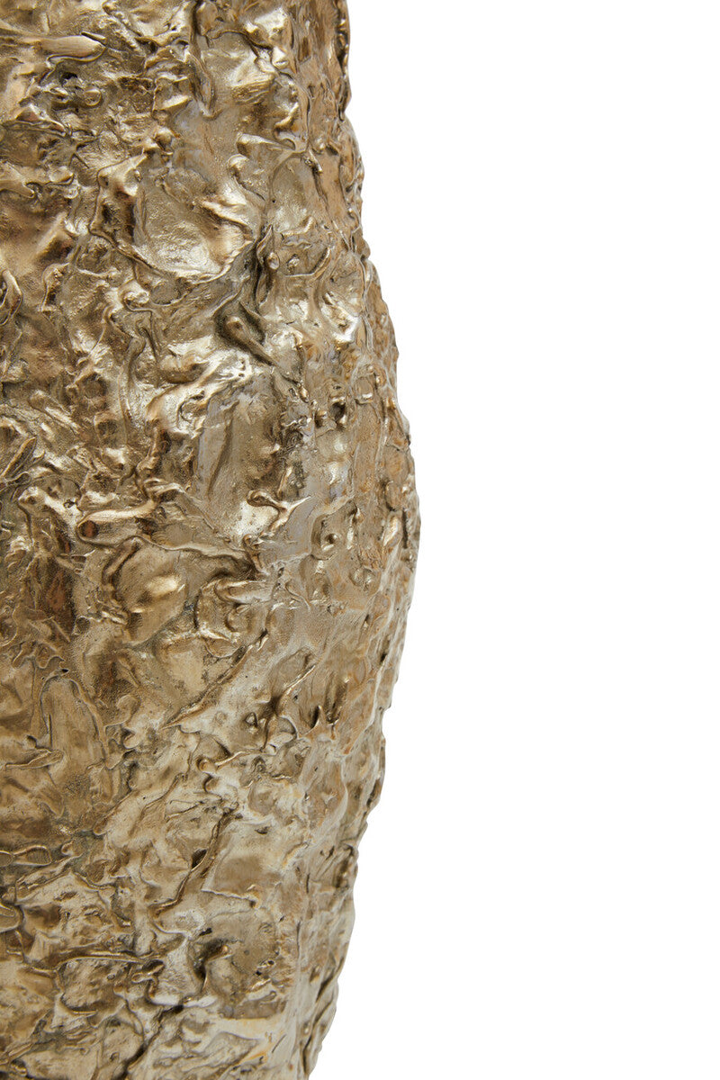 Orsina Akola Gold Textured Metal Vase – Small Modern Tabletop Decor