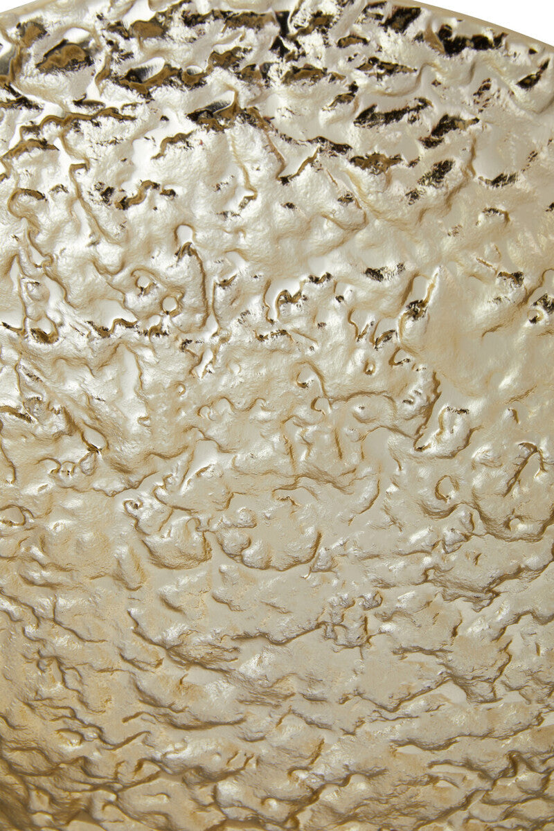 Orsina Akola Gold Decorative Bowl – Hammered Metal Round Centerpiece