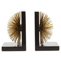 Orsina Mirano Gold Starburst Bookends – Marble Base Set of 2