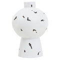 Orsina Tundra Small Geometric Vase – White and Black Ceramic Decor
