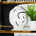 Orsina Tundra Black and White Ceramic Vase – Modern Monochrome Decor
