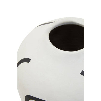 Orsina Tundra Black and White Ceramic Vase – Modern Monochrome Decor