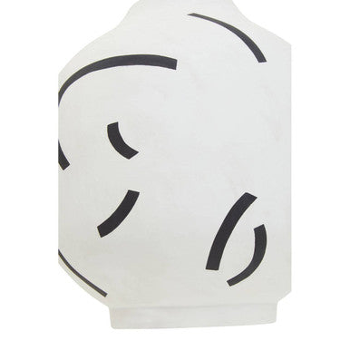 Orsina Tundra Black and White Ceramic Vase – Modern Monochrome Decor