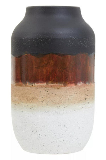 Orsina Domo Multi Tonal Earthenware Vase – Modern Sculptural Decor