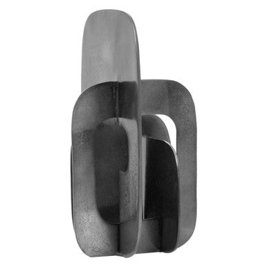 Orsina Prato Abstract Sculpture | Black Nickel Textured Modern Decor