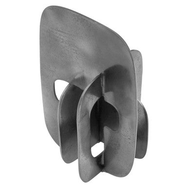 Orsina Prato Abstract Sculpture | Black Nickel Textured Modern Decor