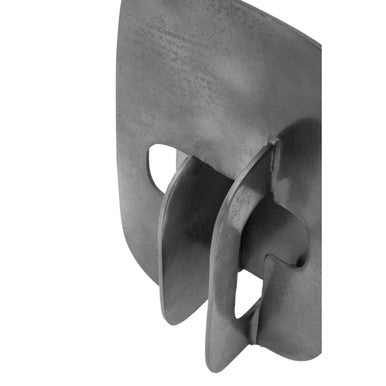 Orsina Prato Abstract Sculpture | Black Nickel Textured Modern Decor