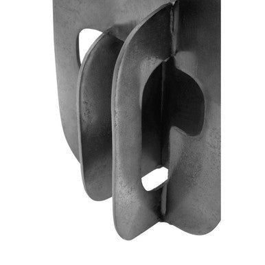 Orsina Prato Abstract Sculpture | Black Nickel Textured Modern Decor